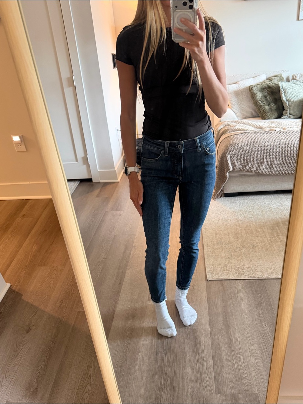LOFT Dark Blue Skinny Jeans